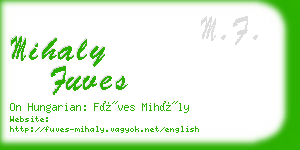 mihaly fuves business card